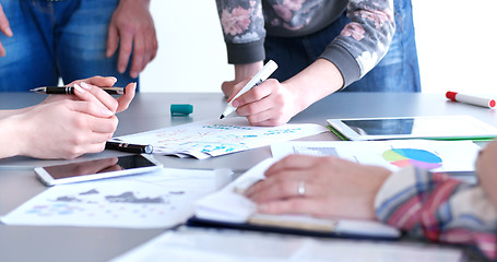 Image showing Business Team At A Meeting at modern office building