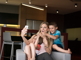 Image showing Family having fun at home