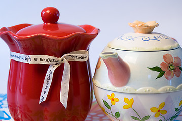 Image showing Candle and Teapot