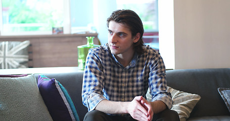 Image showing young businessman in startup office