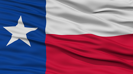 Image showing Closeup Texas Flag, USA state