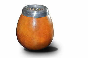 Image showing wooden jar on white background