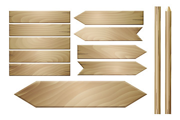 Image showing Vector wooden planks