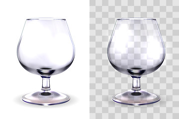 Image showing Brandy glass transparent