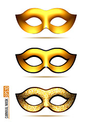 Image showing Set of Golden Carnival Mask