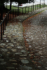 Image showing Cobblestone Sidewalk