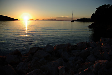 Image showing Seashore Sunset