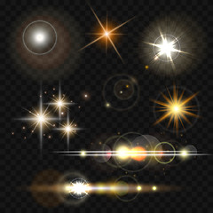 Image showing Glowing lights, stars and sparkles.