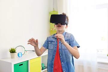 Image showing boy in virtual reality headset or 3d glasses