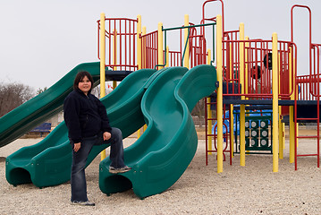 Image showing Young Girl At Playground