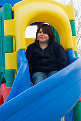 Image showing Girl On Slide