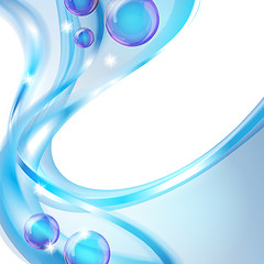 Image showing Abstract blue background vector