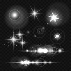Image showing Glowing lights, stars and sparkles.