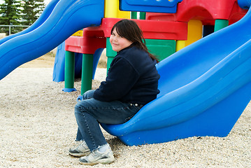 Image showing Girl On Slide