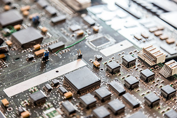 Image showing Close up of electronic circuit board.