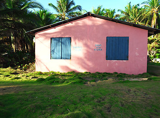 Image showing colorful cabin for rent third world Big Corn Island Nicaragua