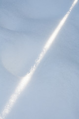 Image showing sun ray on snow surface