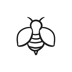 Image showing Bee sketch icon.