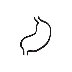 Image showing Stomach sketch icon.