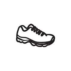 Image showing Sneaker sketch icon.