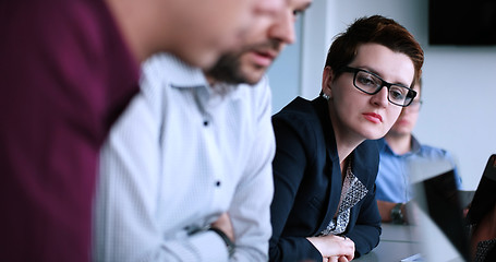 Image showing Business Team At A Meeting at modern office building