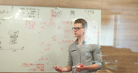 Image showing young businessman in startup office