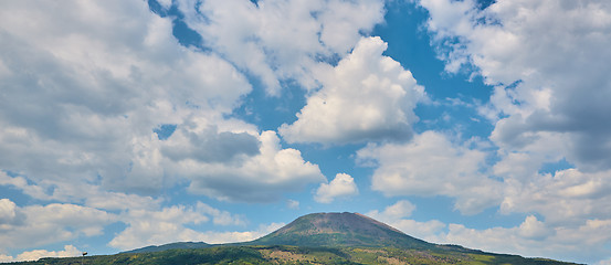 Image showing View of Vesuvius volcano from Naples