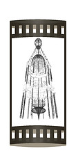 Image showing Traditional arabic lamp - Arabian chandelier. 3D illustration.. 