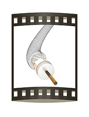 Image showing Cables for high tech connect. 3d illustration. The film strip.