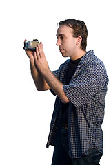 Image showing Man Videotaping