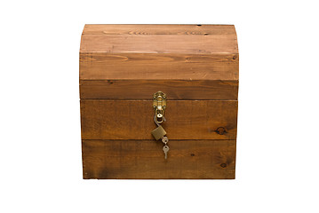 Image showing Isolated Wooden Chest