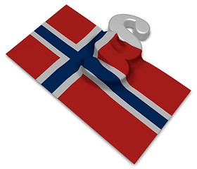 Image showing paragraph symbol and flag of norway - 3d rendering