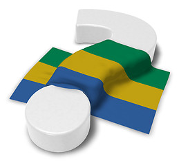 Image showing question mark and flag of gabon - 3d illustration