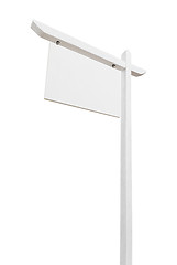 Image showing Blank Real Estate Sign Isolated on a White Background.