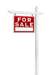 Image showing Left Facing For Sale Real Estate Sign Isolated on a White Backgr