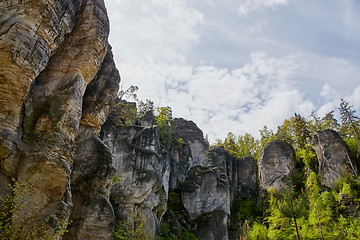 Image showing sandstone rocks - Prachovske skaly (Prachov Rocks)