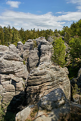 Image showing sandstone rocks - Prachovske skaly (Prachov Rocks)