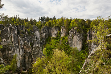 Image showing sandstone rocks - Prachovske skaly (Prachov Rocks)