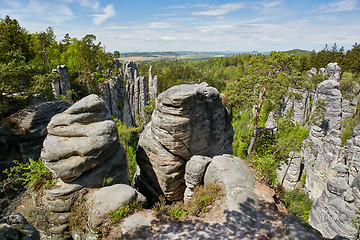 Image showing sandstone rocks - Prachovske skaly (Prachov Rocks)