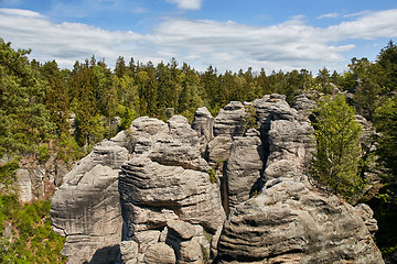 Image showing sandstone rocks - Prachovske skaly (Prachov Rocks)