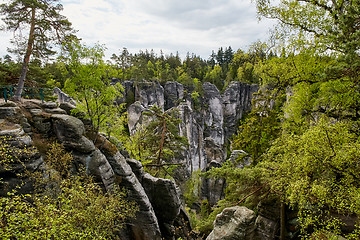 Image showing sandstone rocks - Prachovske skaly (Prachov Rocks)