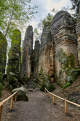 Image showing sandstone rocks - Prachovske skaly (Prachov Rocks)