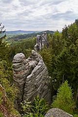 Image showing sandstone rocks - Prachovske skaly (Prachov Rocks)