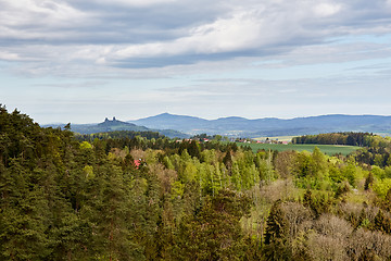 Image showing view from observation point in Prachovske skaly