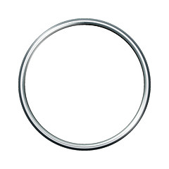 Image showing Silver metal ring isolated on white background.