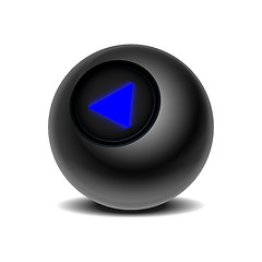 Image showing Realistic black Eight Ball of predictions