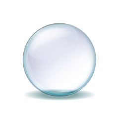 Image showing Realistic transparent glass sphere illustration