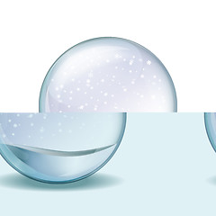 Image showing Realistic transparent glass sphere illustration