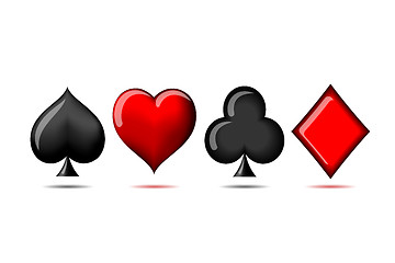 Image showing 3d Suit of playing cards.