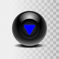 Image showing The magic ball of predictions for decision-making.